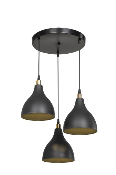 Підвіс Ronda Ronda 3x60 Вт Е27 чорний MDL.4718 