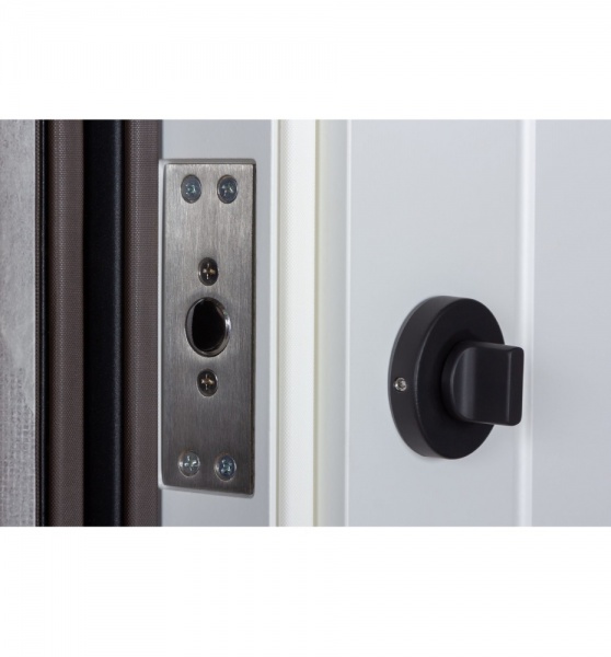 Двері вхідні Булат Ультра (квадро) 542 графіт / білий 2050x950 мм праві