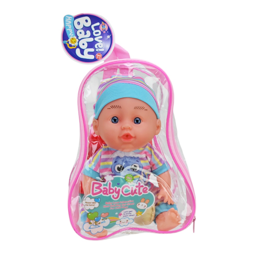 Пупс Shantou аксес в рюкзаке 16х11х22 см F005-15