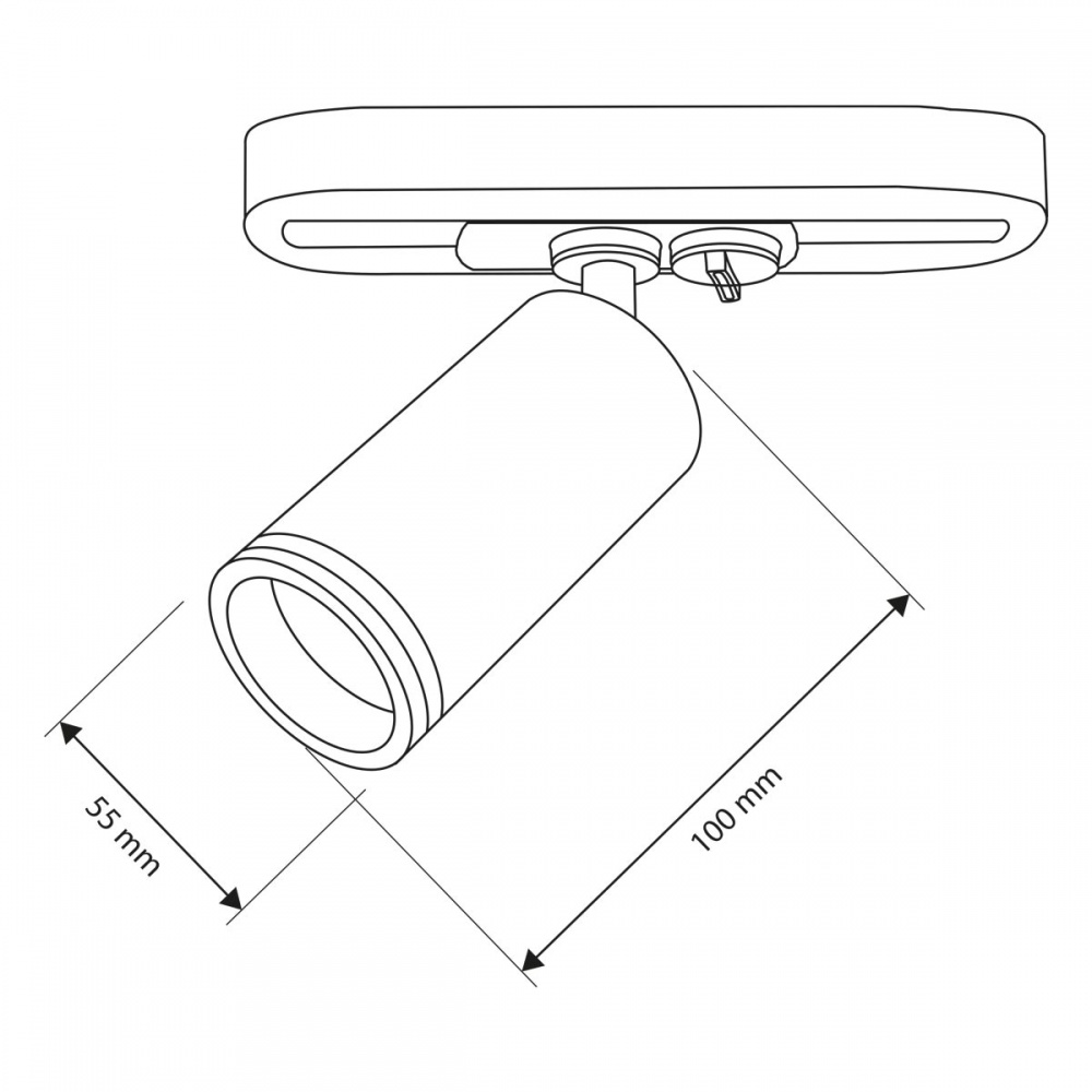 Трековый прожектор LIGHT SET KLEN LSTR 1055 12 Вт черный