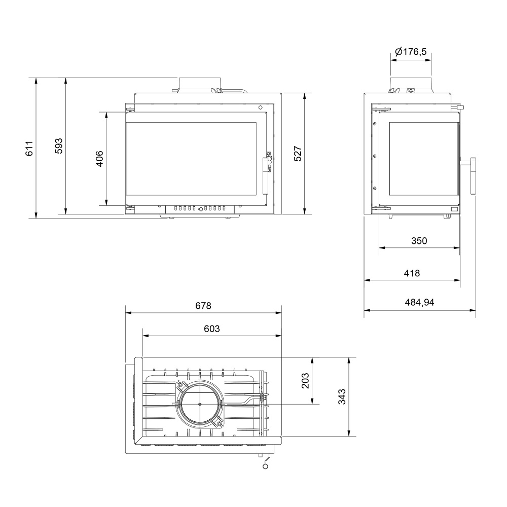 Топка для камина Trondheim L