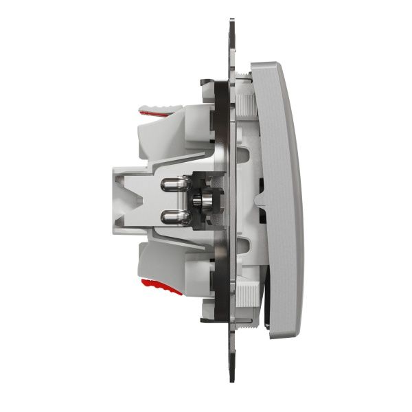 Переключатель проходной одноклавишный Schneider Electric Sedna Design без подсветки 10 А 250В алюминий SDD113107