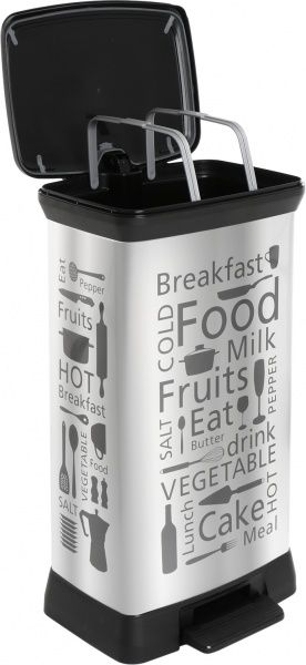 Curver DECO BIN срібне 50 л срібний 204155