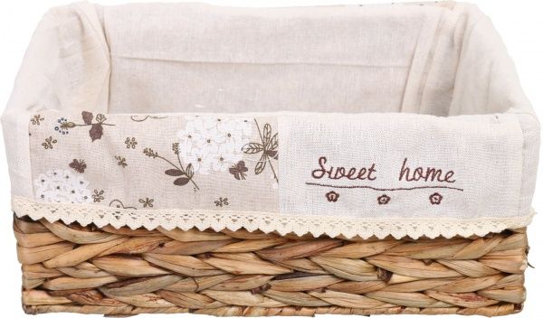 Корзинка плетеная Tony Bridge Basket с текстилем 38х28х16 см XTA19-61AB-3 