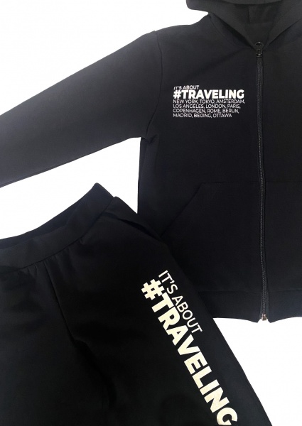 Спортивный костюм Roksana для мальчика №0027/32199 р.128/134 черный 