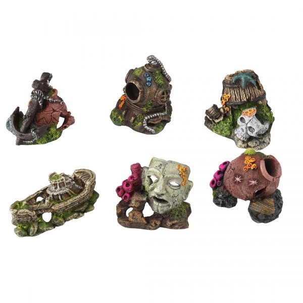 Декорація AquaDella Мініатюри 12 шт. (в асортименті) 7-10 см арт.234/107607