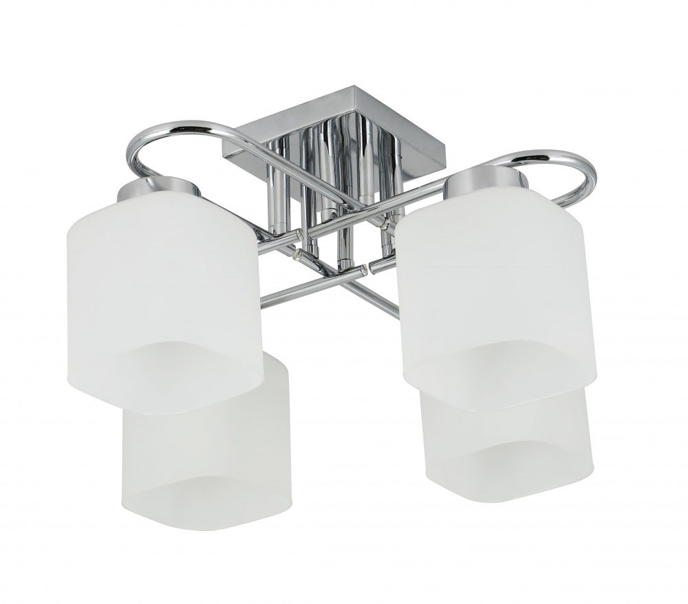 Люстра Sensio Orlean 4x40 Вт E27 хром/белый LS-07380/4W-E2740W