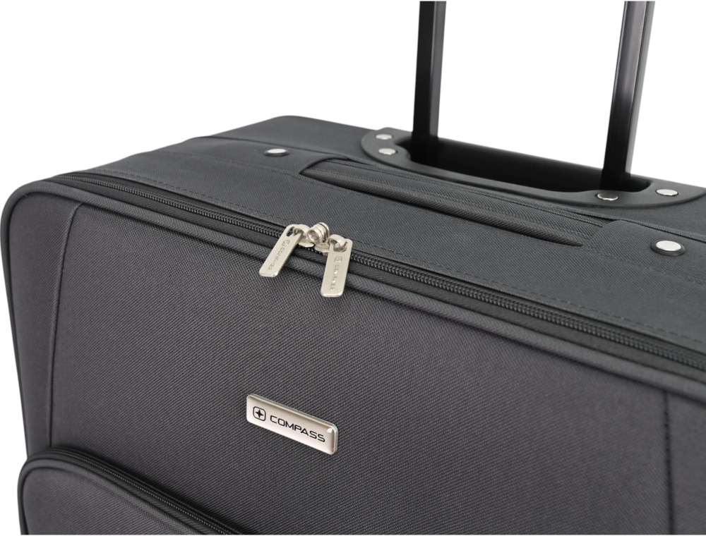 Чемодан Compass MS-2502 50 л темно-серый 41x24x64 см M