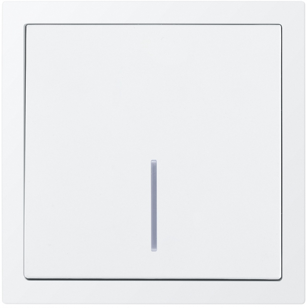 Механізм вимикача одноклавішний HausMark Juna з підсвіткою білий матовий 7041-0988-111QC