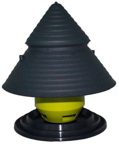 Годівниця для птахів Хатинка антрацит-фісташка