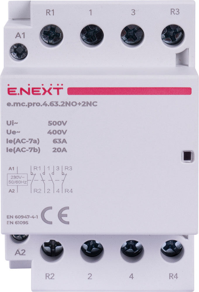 Контактор E.NEXT e.mc.pro.4.63.2NO+2NC p005231