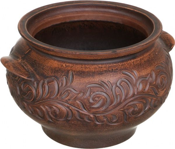 Супница с крышкой 3,2 л дымленная резная