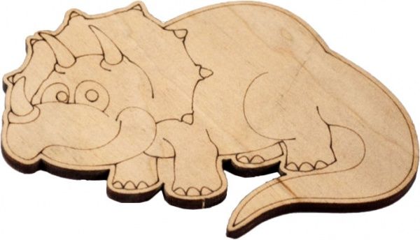 Іграшка дерев'яна Зірка магніт Динозаврики