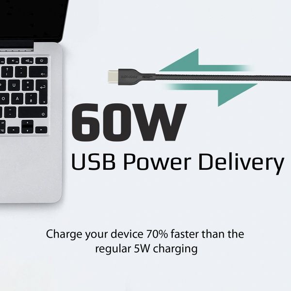 Кабель Promate USB Type-C – USB 1,2 м чорний 