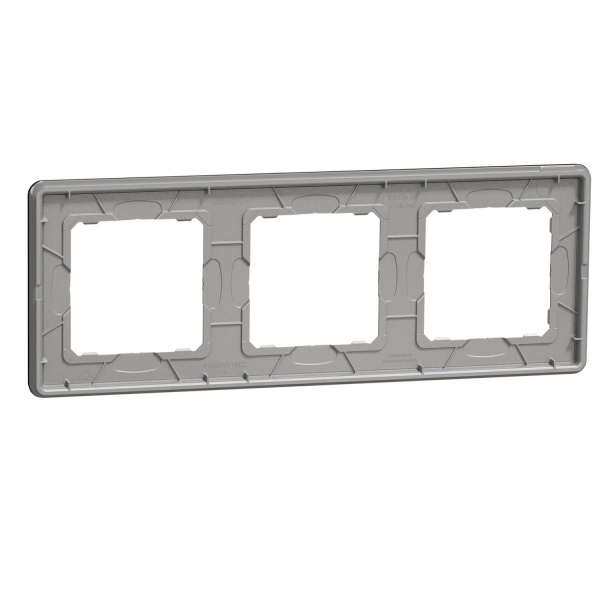 Рамка тримісна Schneider Electric Sedna Elements універсальна чорне скло SDD361803