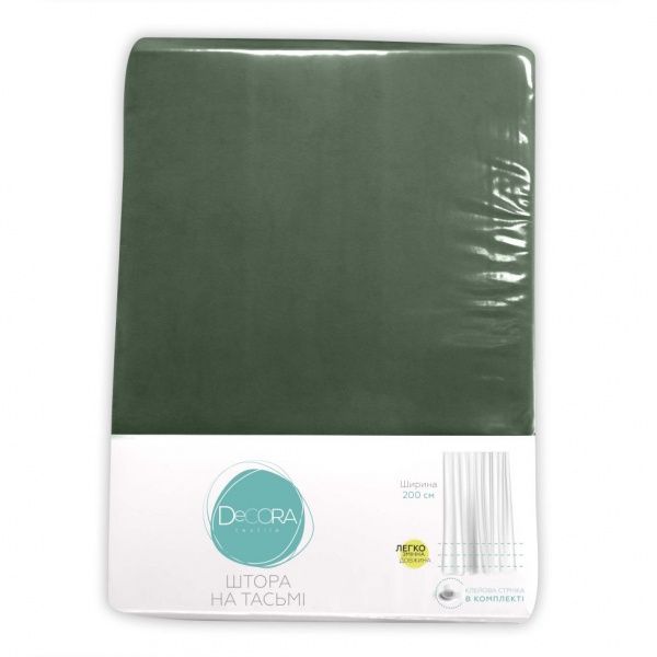 Штора Velour 200х275 см темно-зелений Decora textile