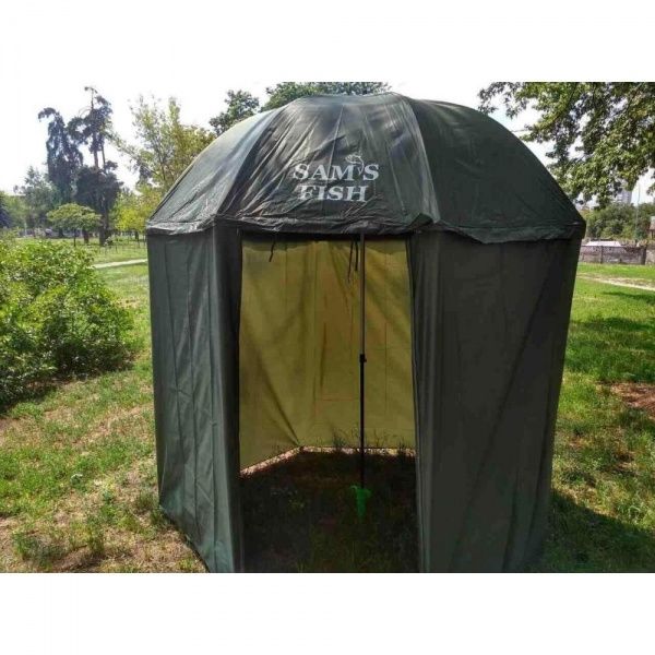 Зонт Sam's Fish ля рыбалки с окном ПВХ d2.5м SF23775