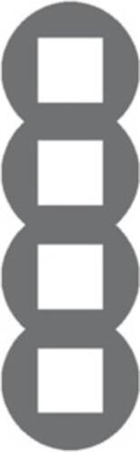 Рамка четырехместная Efapel Quadro Siza Viera универсальная алюминий матированный 45941 TAL