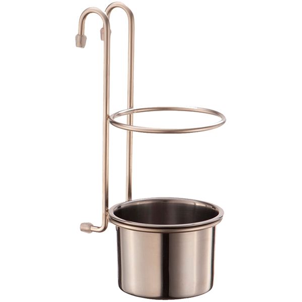 Стакан на рейлінг Lemax YJ-G017 E NM для столових приборів 206x105x138 мм матовий нікель