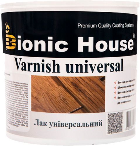 Лак универсальный L001 Bionic House полумат прозрачный 0,8 л