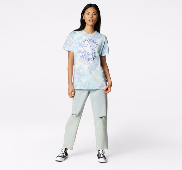 Футболка Converse All Over Print Relaxed Tee 10023208-A03 р.M блакитний