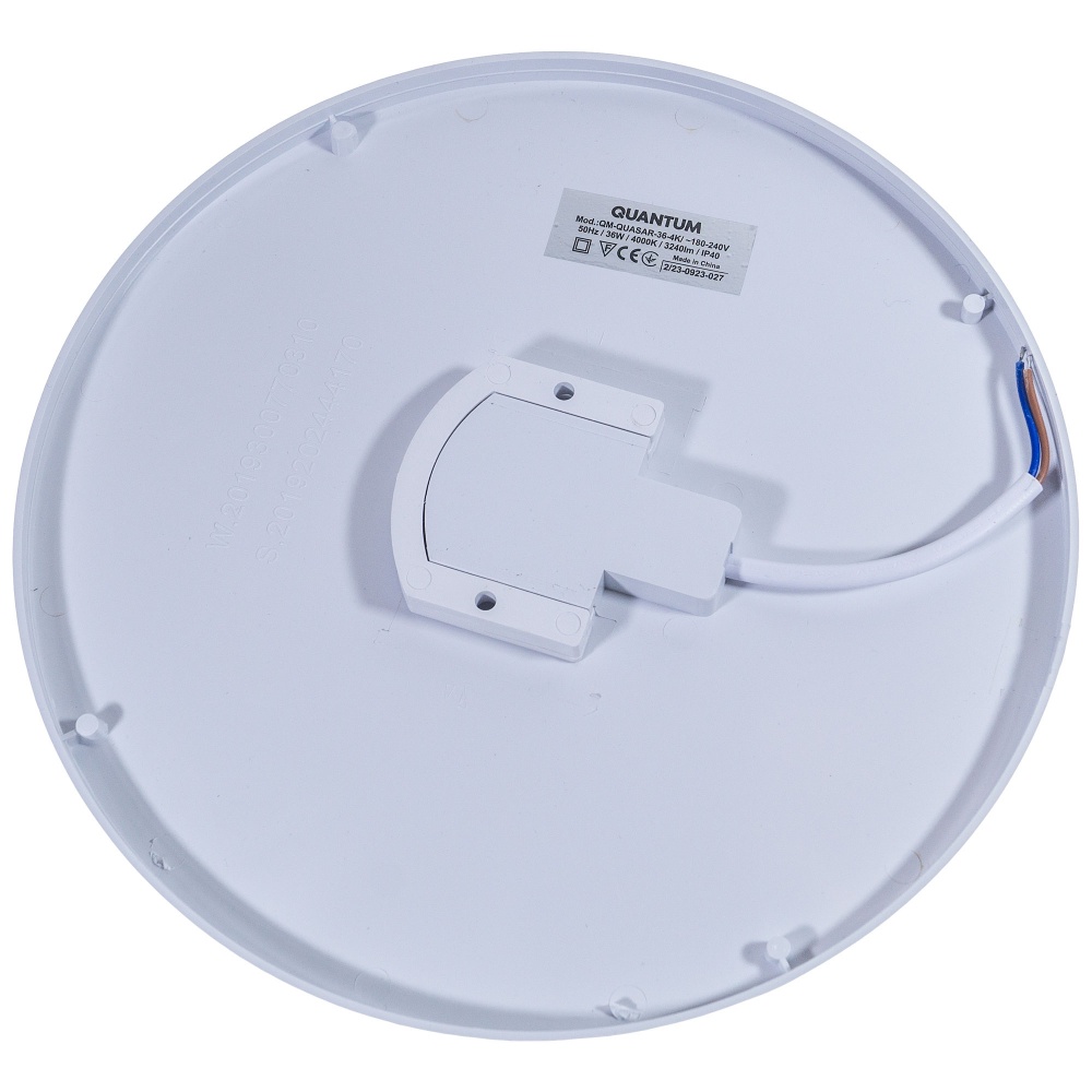 Світильник світлодіодний Quantum круглий QUASAR-36 4000K IP40 36 Вт білий QM-QUASAR-36-4K