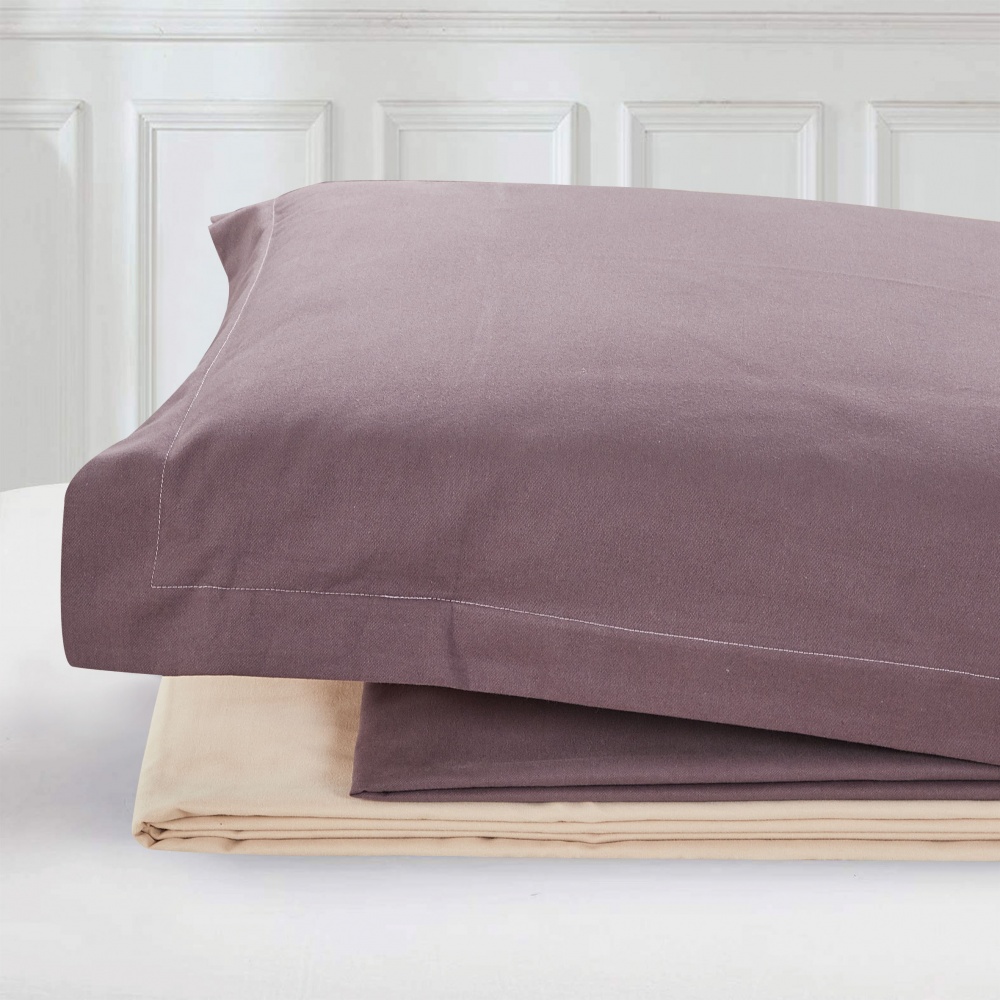 Комплект постільної білизни Cotton Brushed 1.5 шоколадний La Nuit