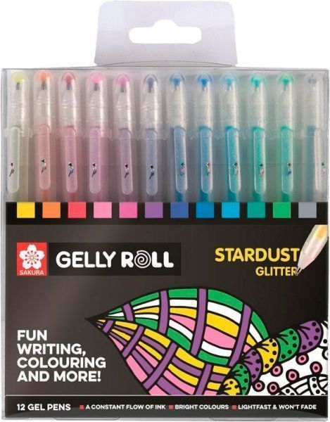 Набір ручок гелевих Sakura STARDUST Gelly Rol 3 кольори POXPGBSTA12 