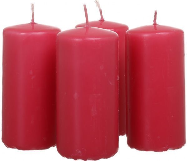 Набор свечей красных 4 шт.