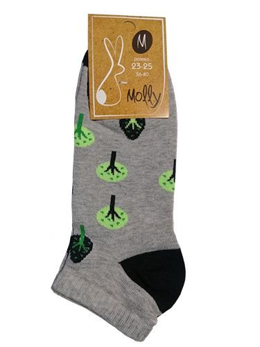 Носки женские Молли Деревья р. 23-25 серый 1 пар 