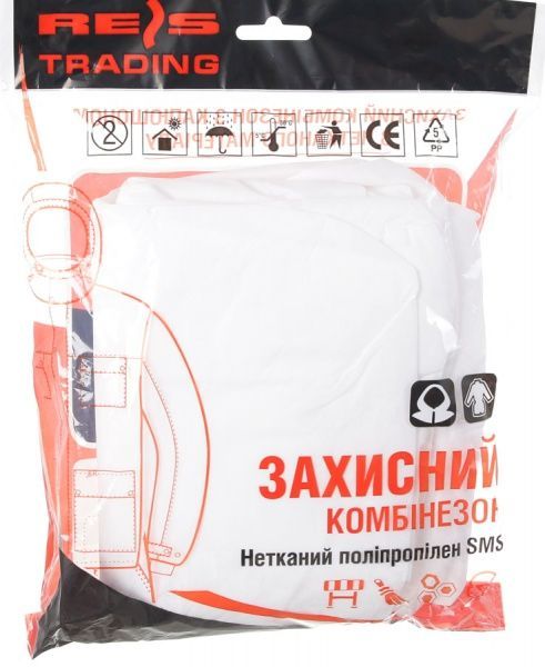 Комбінезон захисний Reis PP+microPE р. one size зріст універсальний прозорий