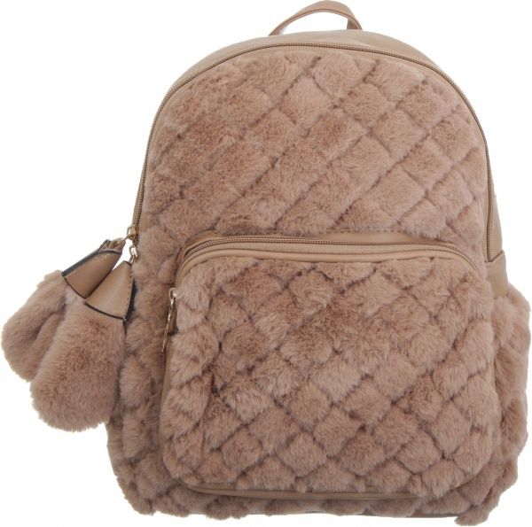 Рюкзак пушистый Soft Touch кофейный