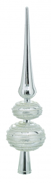 Верхушка для елки 29 см B-889989 d7 мм серебро 