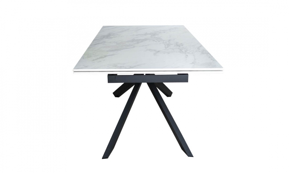 Стол обеденный Монако 1600х900х750 белый/черный