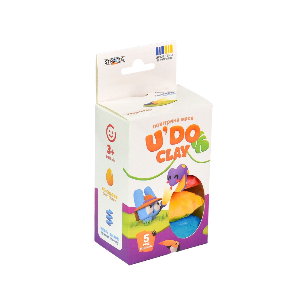 Маса для ліплення Strateg U'DO Clay 5 шт. 30843