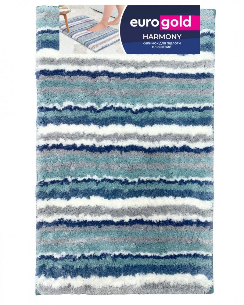 Коврик для пола плюшевый Memory blue