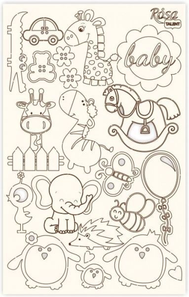 Чіпборд для скрапбукінгу Детские мотивы 4 12,6х20 см 94232054 Rosa Talent