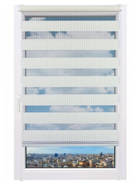 Ролета день-ночь Delfa Бамбук 57x160 см жемчужина 