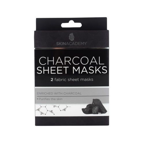 Маска тканевая для лица Skin Academy с углем 2 шт.
