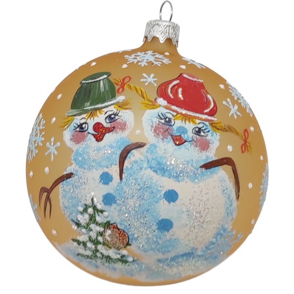 Куля новорічна 100 мм золотий 9480