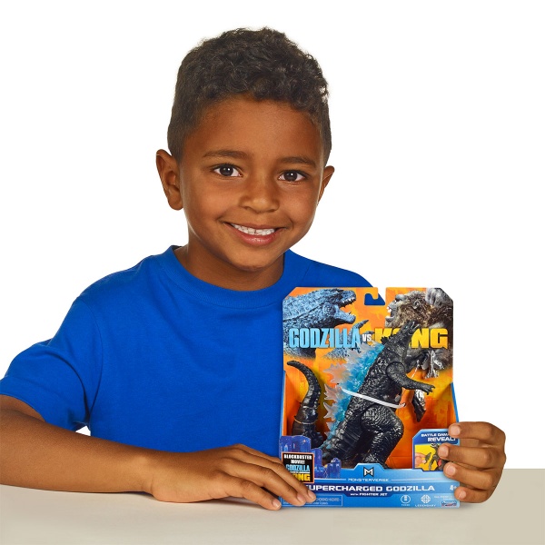 Игрушка GODZILLA VS. KONG Годзилла с суперэнергией и с истребителем 35310 