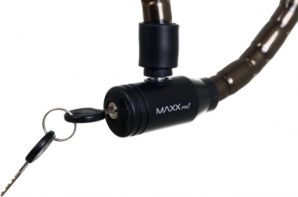 Замок велосипедний MaxxPro SKL-18x1000 чорний із коричневим