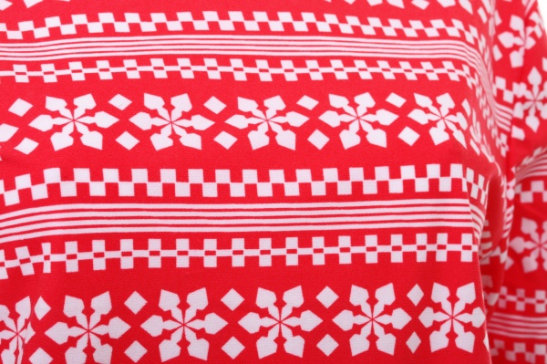 Костюм домашній жіночий La Nuit Home Red Ornament р. S червоний із білим 