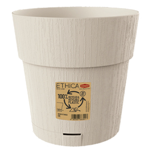 Горшок пластиковый Stefanplast Ethica 20x20см круглый 3,2 л белый (68050) 