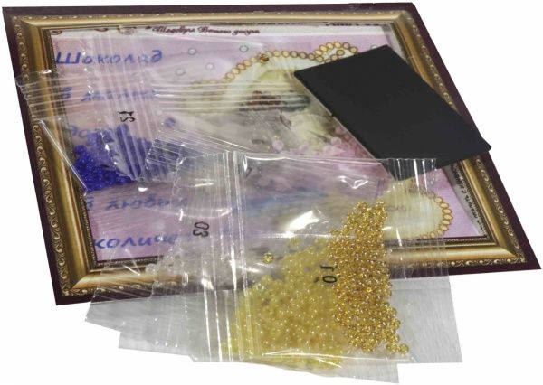 Набор для вышивания бисером Абрис Арт Кусочек шоколада с магнитом АМА-081