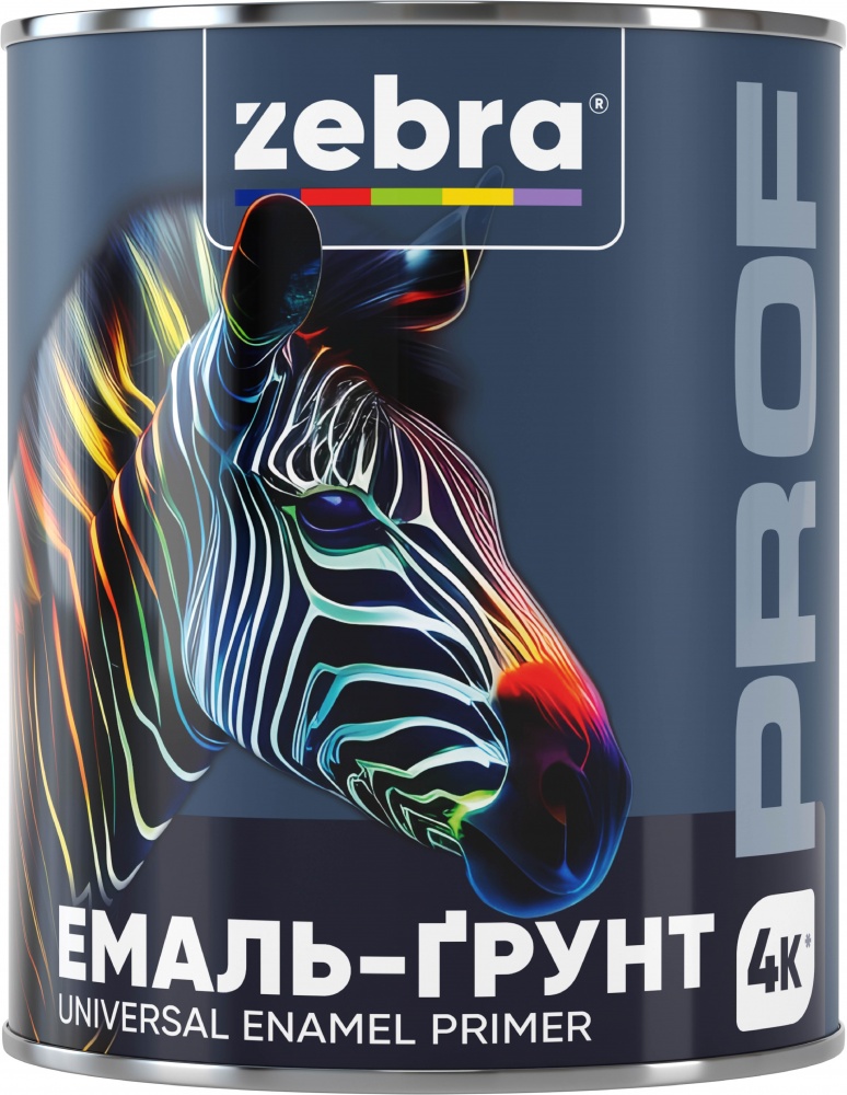 Емаль-грунт ZEBRA Prof 014P Бежевий глянець 12кг