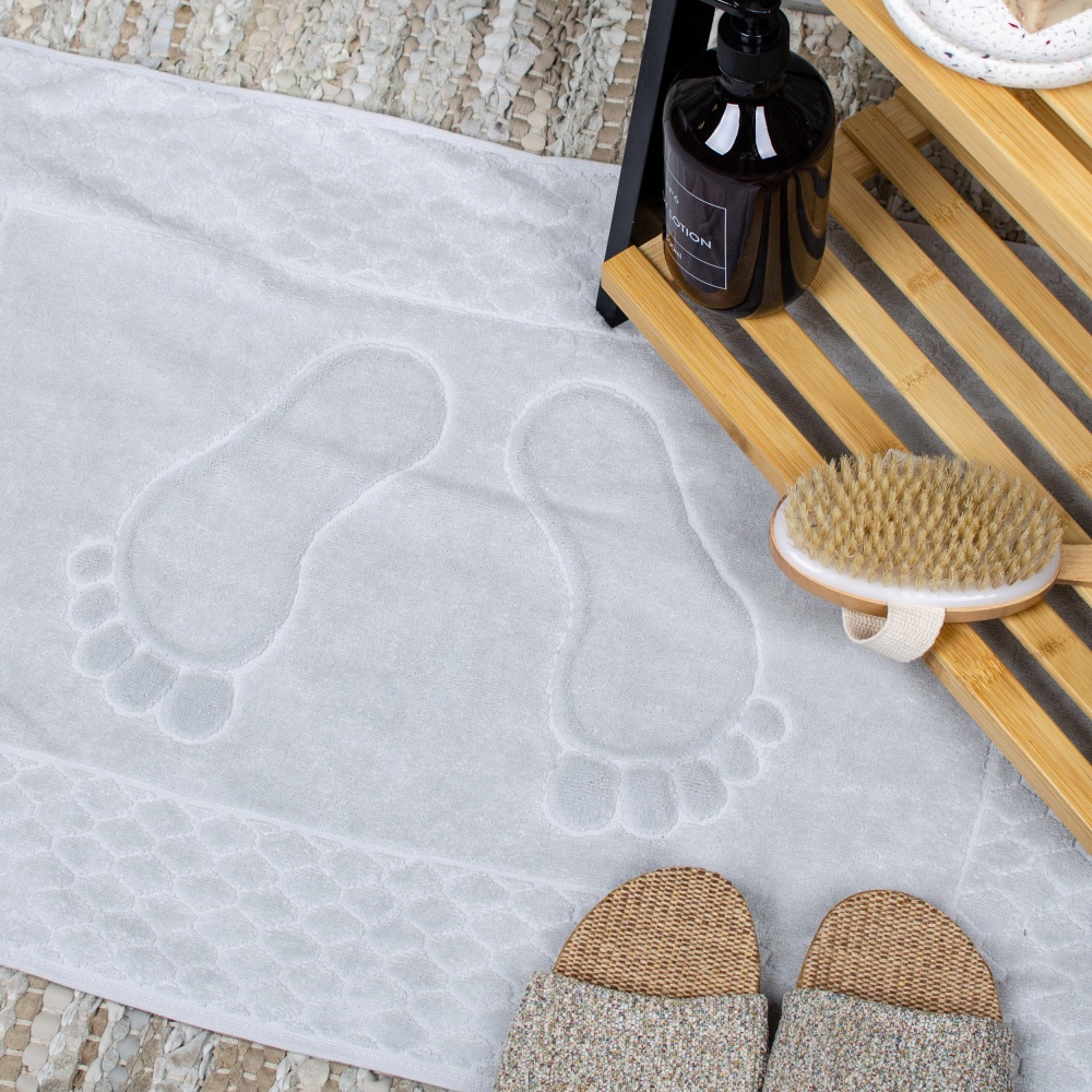 Коврик VELOUR CELLS 50x70 см светло-серый La Nuit