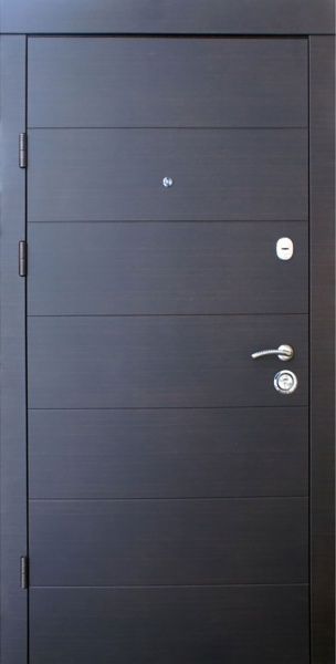 Двері вхідні Булат Престиж 156 венге горизонт темний 2050x850мм праві