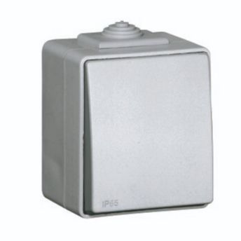 Выключатель Efapel проходной одноклавишный без подсветки 230В серый 48071 CCZ