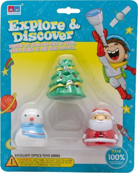 Набор калейдоскопов Aohua Елка Снеговик Дед Мороз 9006A